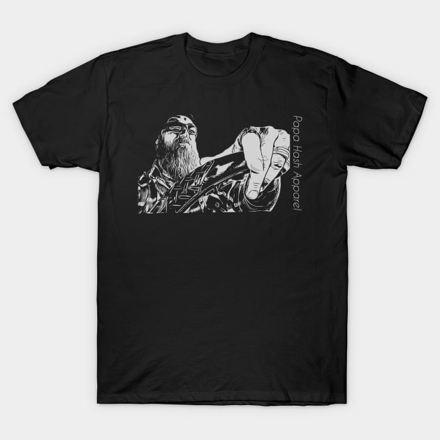 Papa Hash Apparel: Riding Along T-Shirt by Papa Hash's House of Art